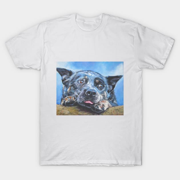 Australian Cattle Dog Fine Art Painting T-Shirt by LASHEPARD